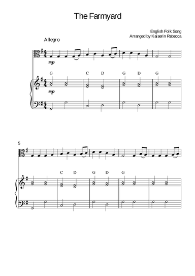 The Farmyard (arr. Kaiserin Rebecca)