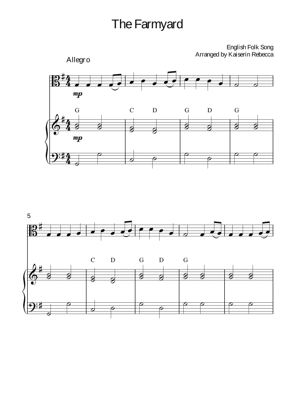 The Farmyard (arr. Kaiserin Rebecca)
