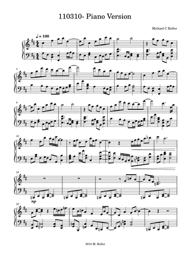 110310- Version For Piano