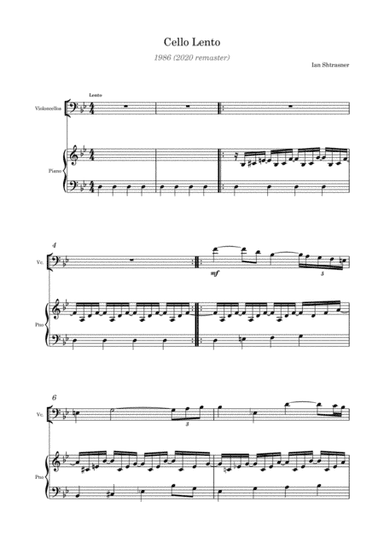 Lento for cello