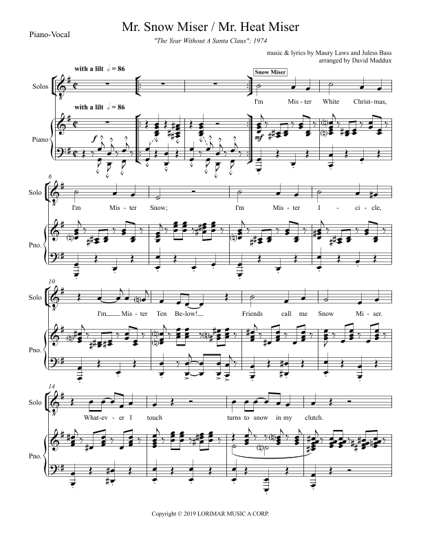 Snow Miser (arr. David Maddux)