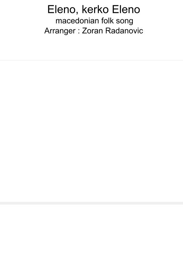Eleno, kerko eleno - for accordion duet (arr. Zoran Radanovic)