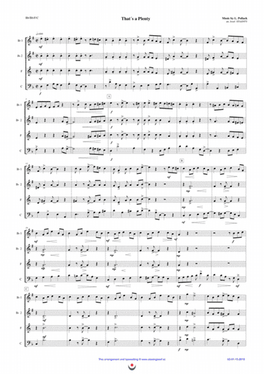 That´s a Plenty (arr. Josef STASTNY)