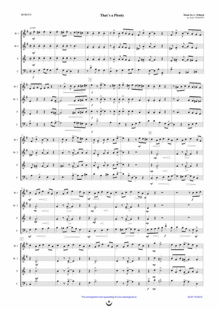 That´s a Plenty (arr. Josef STASTNY)