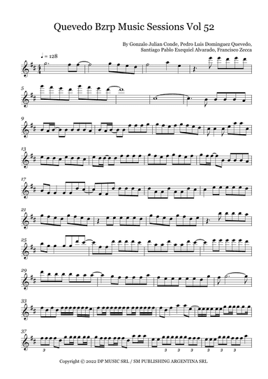 Quevedo Bzrp Music Sessions Vol 52 (arr. Fernanda Moura)