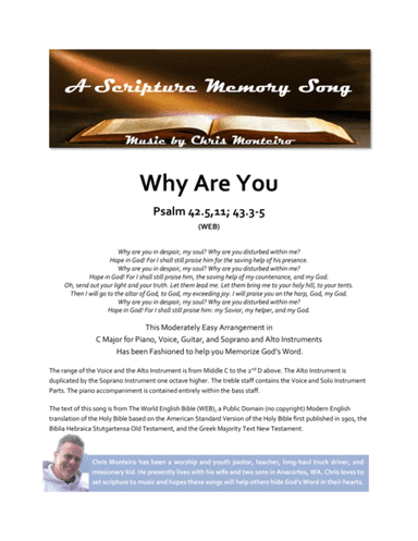 Why Are You (Psalm 42.5,11; 43.3-5 WEB)