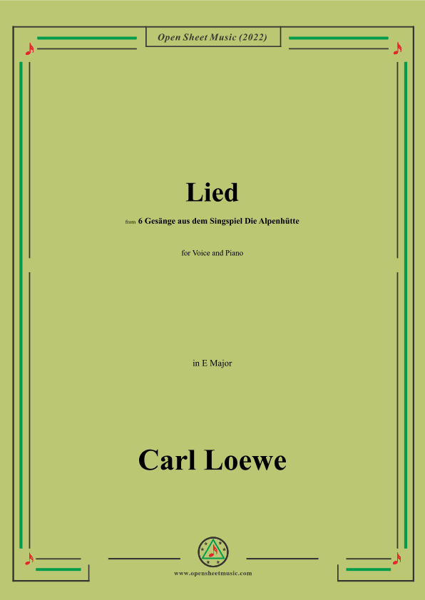 Loewe-Lied,in E Major,for Voice and Piano (arr. OSM Press)