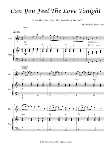 Can You Feel The Love Tonight (arr. Luís Gustavo Rossato)