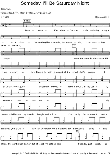 Someday I'll Be Saturday Night (arr. COPYDRUM)