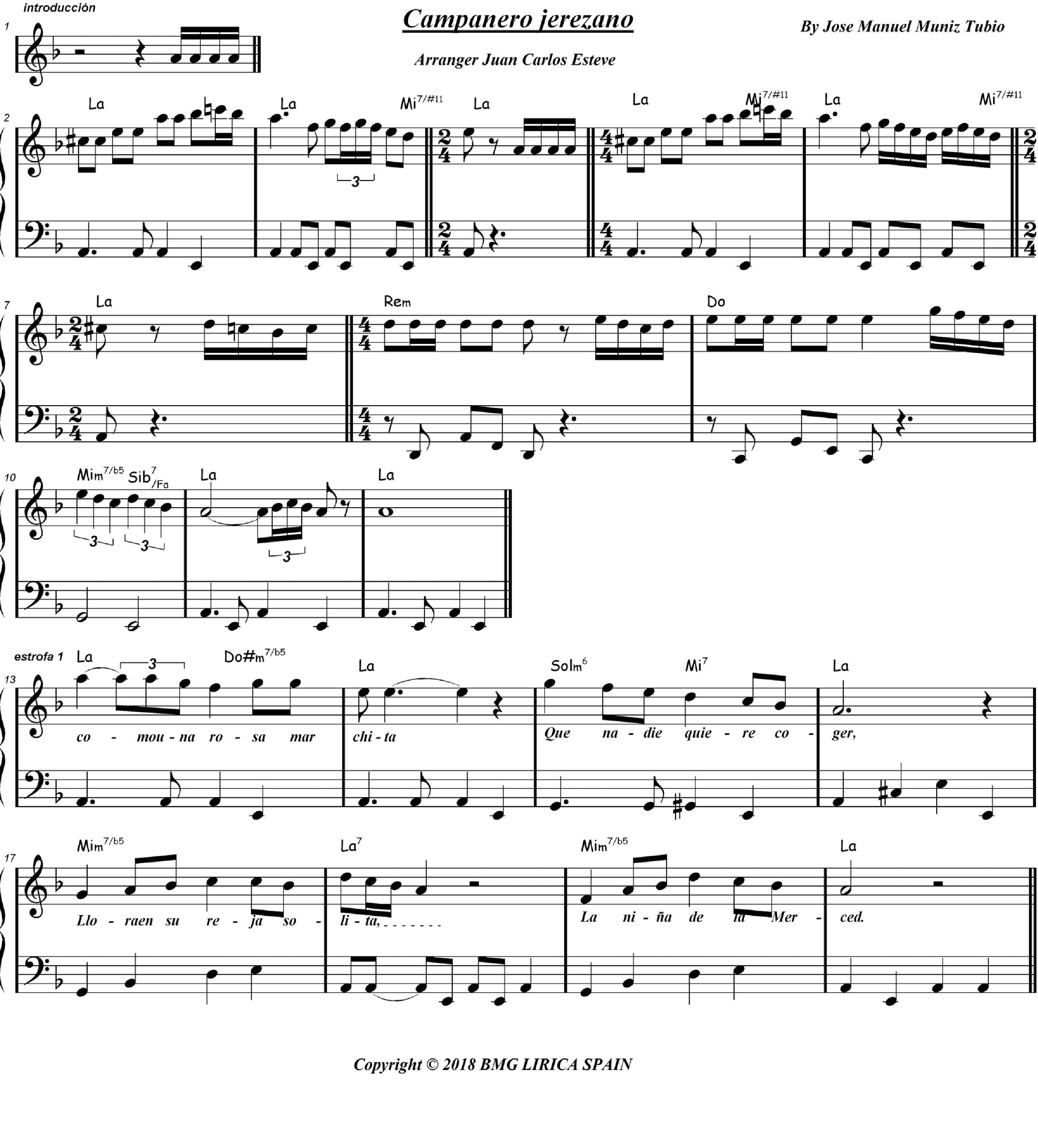 Campanero Jerezano (arr. juan carlos esteve / Gran Coda)