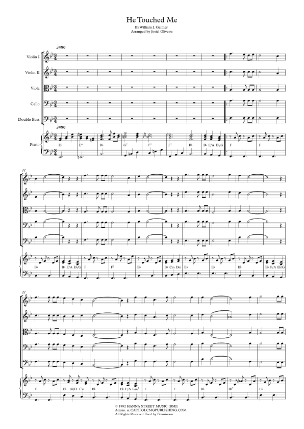 He Touched Me (arr. Josiel Oliveira)