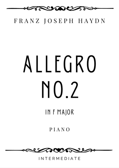 Haydn - Allegro No.2 (From 12 Easy Pieces) - Intermediate (arr. Piacere Music Sheets)