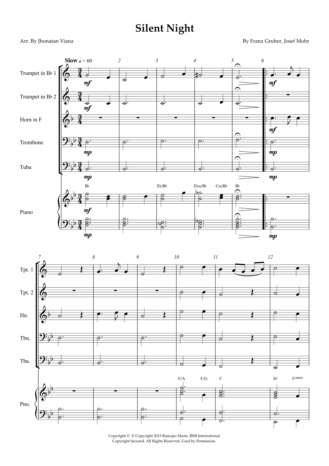 Silent Night (arr. Jhonatan Lucio Viana)
