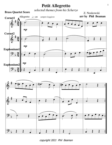 Petit Allegretto-Noskowski-Brass Quartet 2 (arr. Phil Beaman)