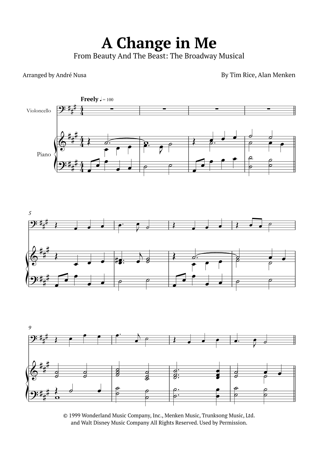 A Change In Me (arr. André Nusa)