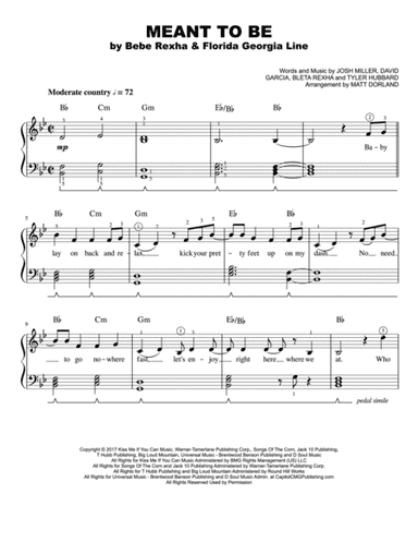Meant To Be (arr. Matt Dorland)