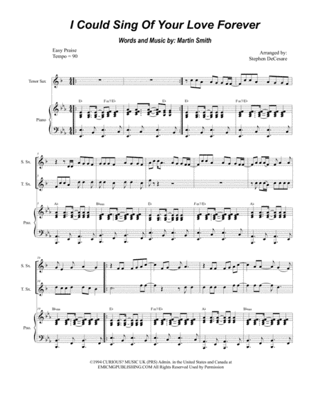 I Could Sing Of Your Love Forever (arr. Stephen DeCesare)