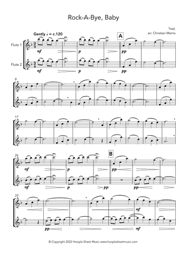 Rock-a-Bye, Baby (arr. Christian Morris)