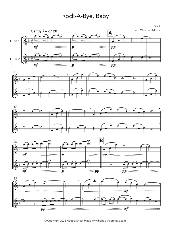 Rock-a-Bye, Baby (arr. Christian Morris)