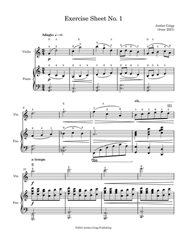 Exercise Sheet No. 1