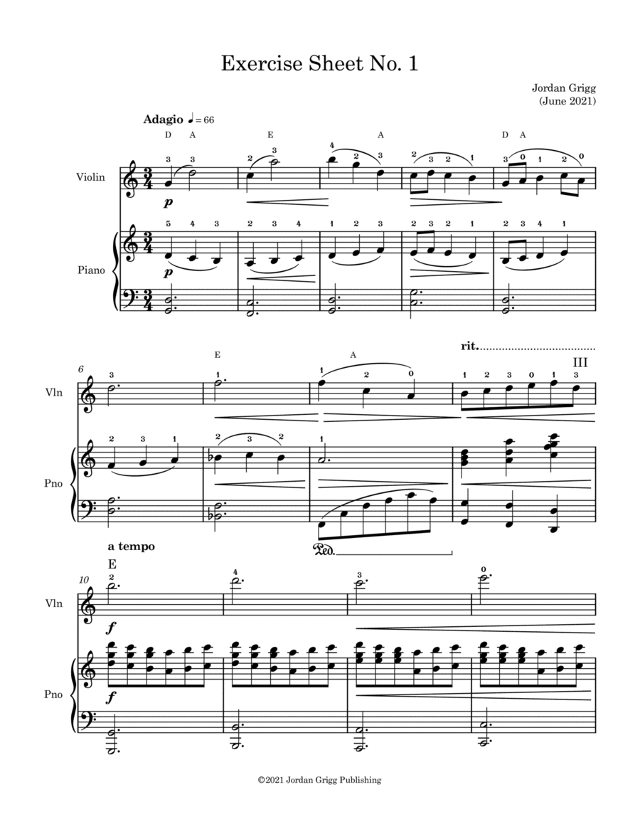 Exercise Sheet No. 1
