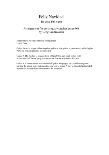 Feliz Navidad (arr. Bengt Andreasson)