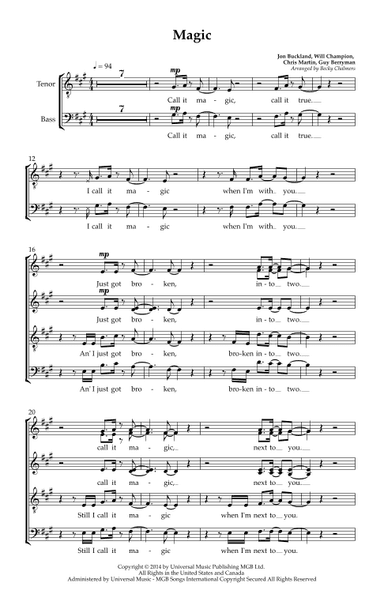 Magic (arr. Becky Chalmers)