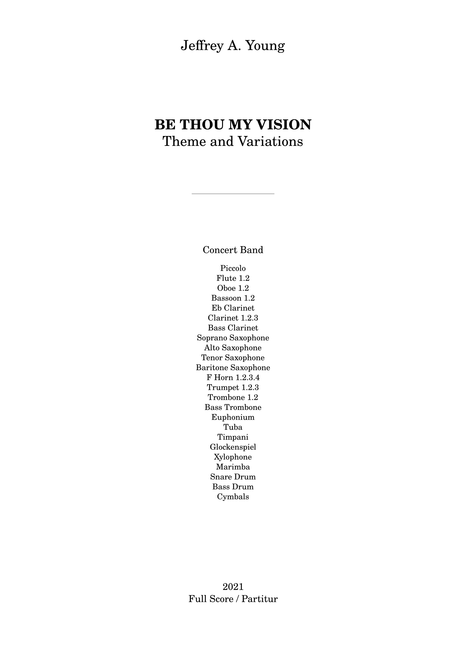 Theme and Variations on Be Thou My Vision