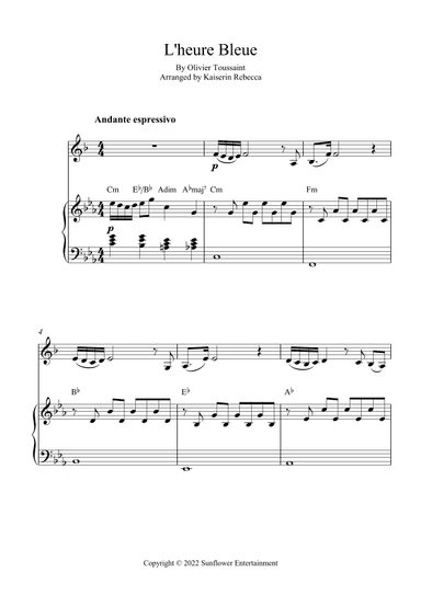 L'heure Bleue (arr. Kaiserin Rebecca)