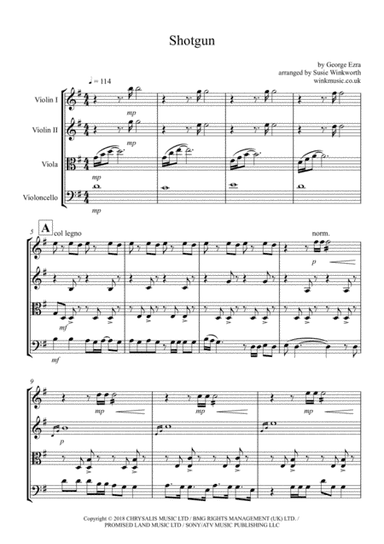 Shotgun (arr. Susie Winkworth winkmusic.co.uk)