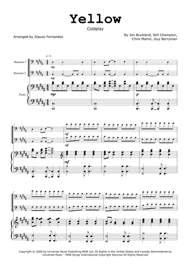 Yellow (arr. Glauco Fernandes)