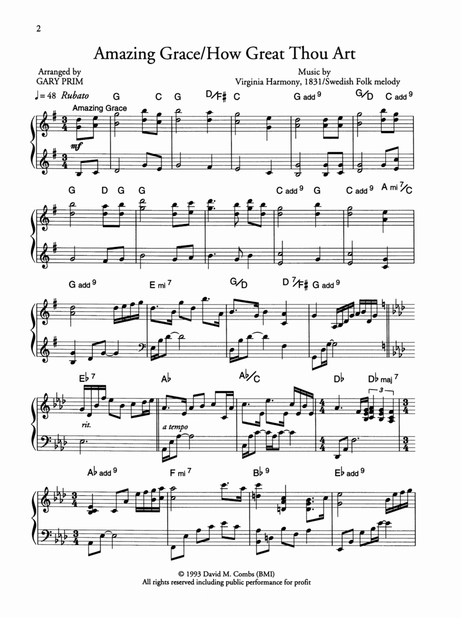 Amazing Grace / How Great Thou Art Medley (arr. Gary Prim)