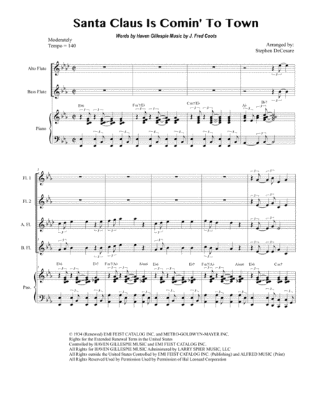 Santa Claus Is Comin' To Town (arr. Stephen DeCesare)