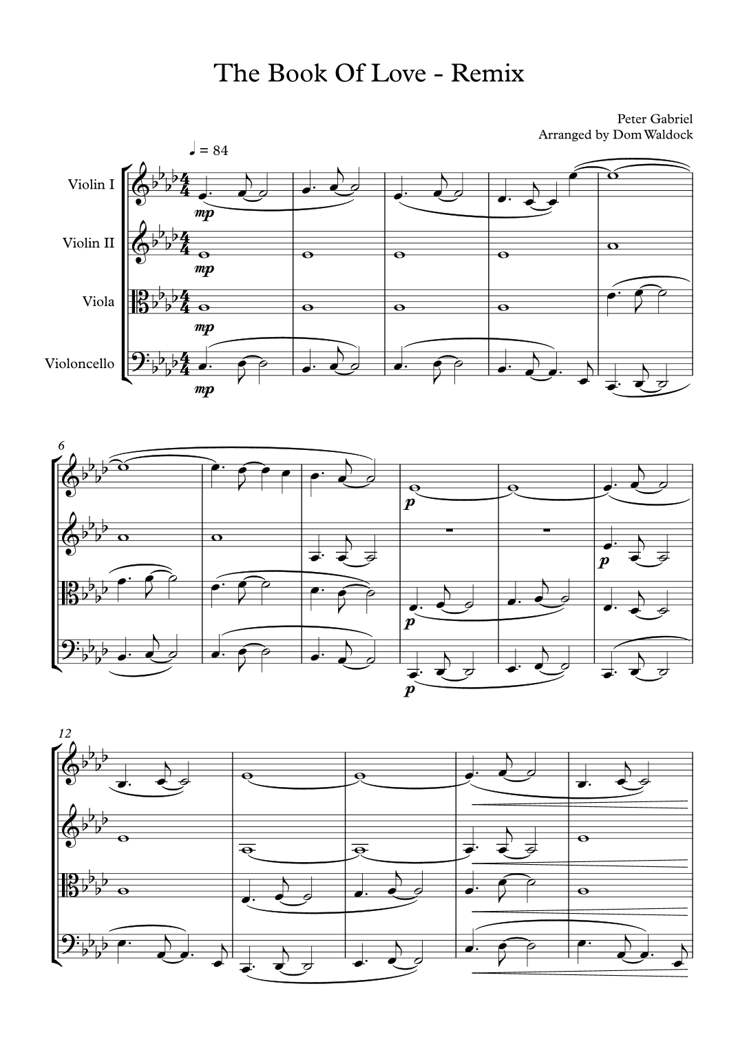 The Book Of Love (arr. Dom Waldock)