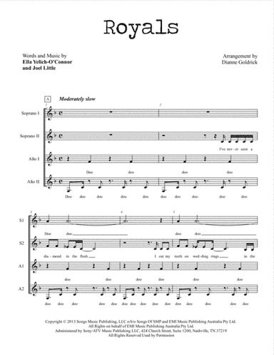 Royals (arr. Dianne Goldrick)