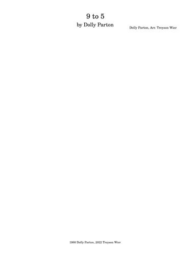 Nine To Five (arr. Treyson Wier)