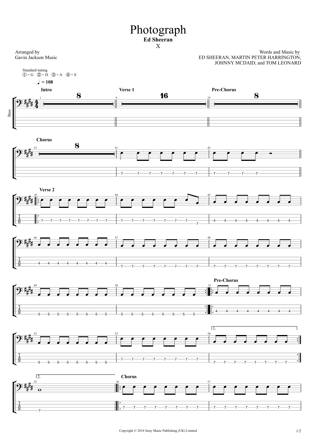 Photograph (arr. Gavin Jackson Music)