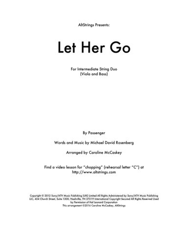 Let Her Go (arr. Caroline McCaskey)