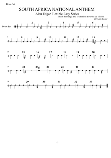 South African National Anthem Nkosi Sikelel' i Afrika (arr. Alan Edgar)