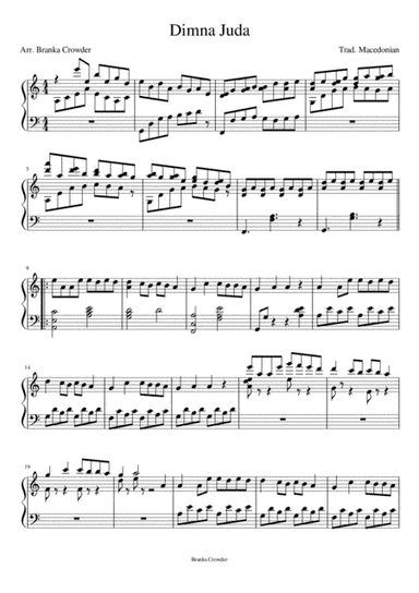 Dimna Juda (arr. Branka Crowder)