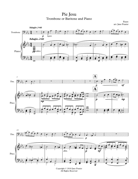 Pie Jesu (arr. Jane Frasier)