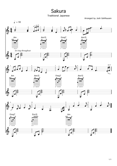 Sakura (arr. Josh Gehlhausen)