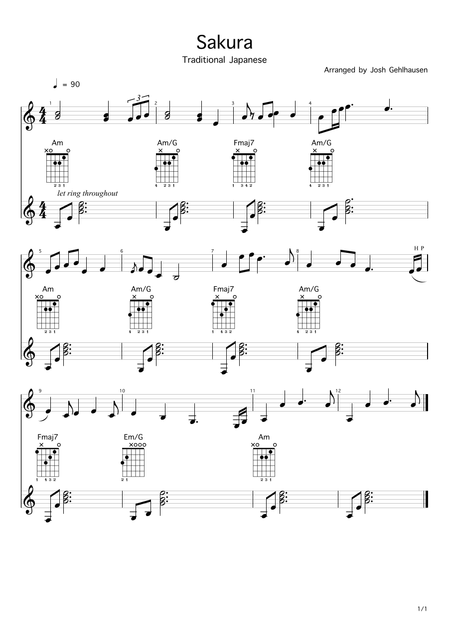 Sakura (arr. Josh Gehlhausen)