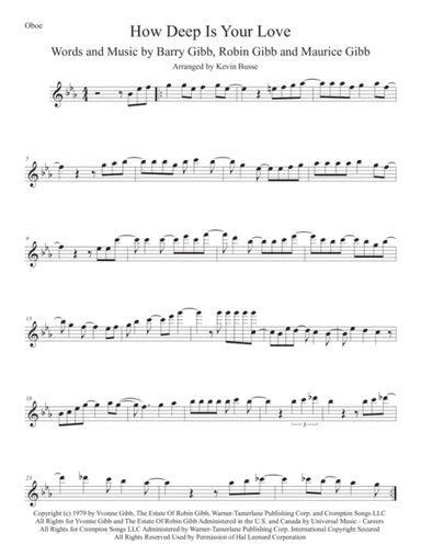 How Deep Is Your Love  from the Motion Picture SATURDAY NIGHT FEVER (arr. Kevin Busse)