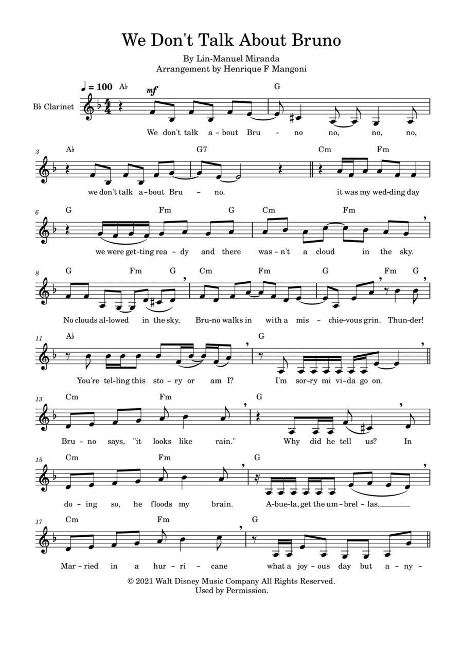 We Don't Talk About Bruno (arr. Henrique F Mangoni)