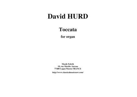 David Hurd:  Toccata for organ