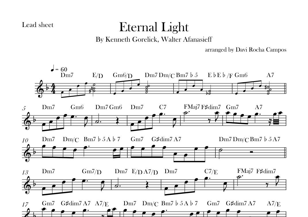 Eternal Light (arr. Davi Rocha Campos)