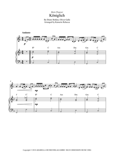 Koeniglich (arr. Kaiserin Rebecca)