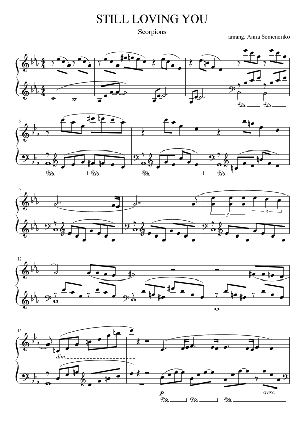 Still Loving You (arr. Anna Semenenko)