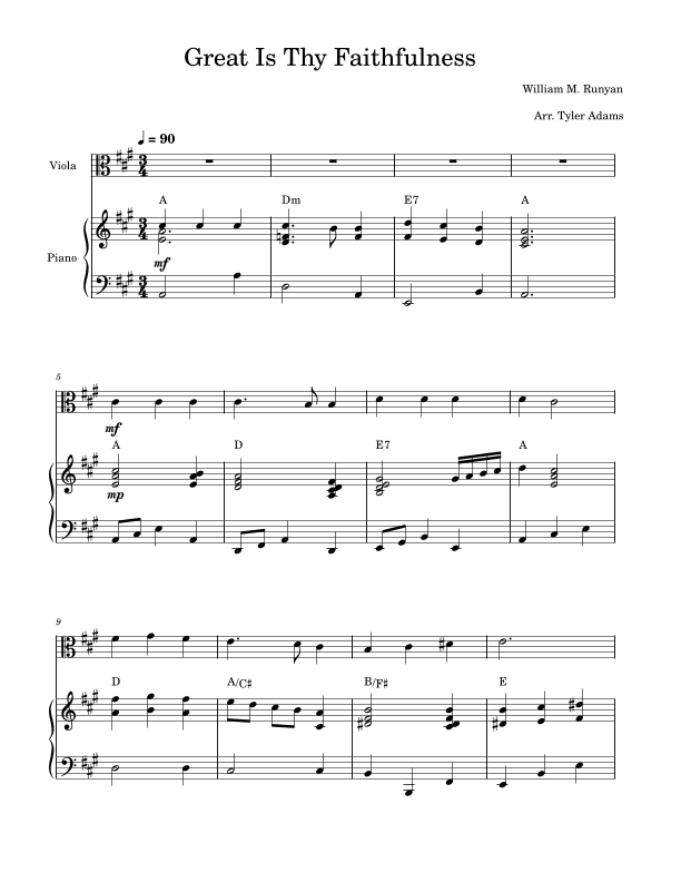 Great Is Thy Faithfulness (arr. Tyler Adams)